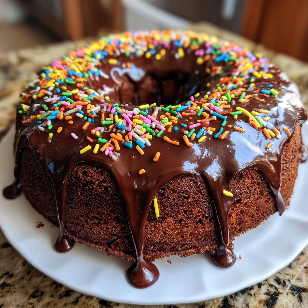 Geburtstagskuchen mit Schokolade