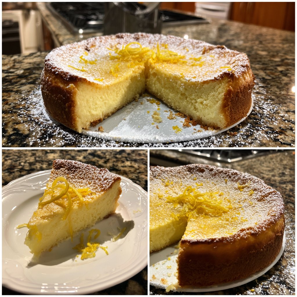 Käsekuchen mit Zitronenboden