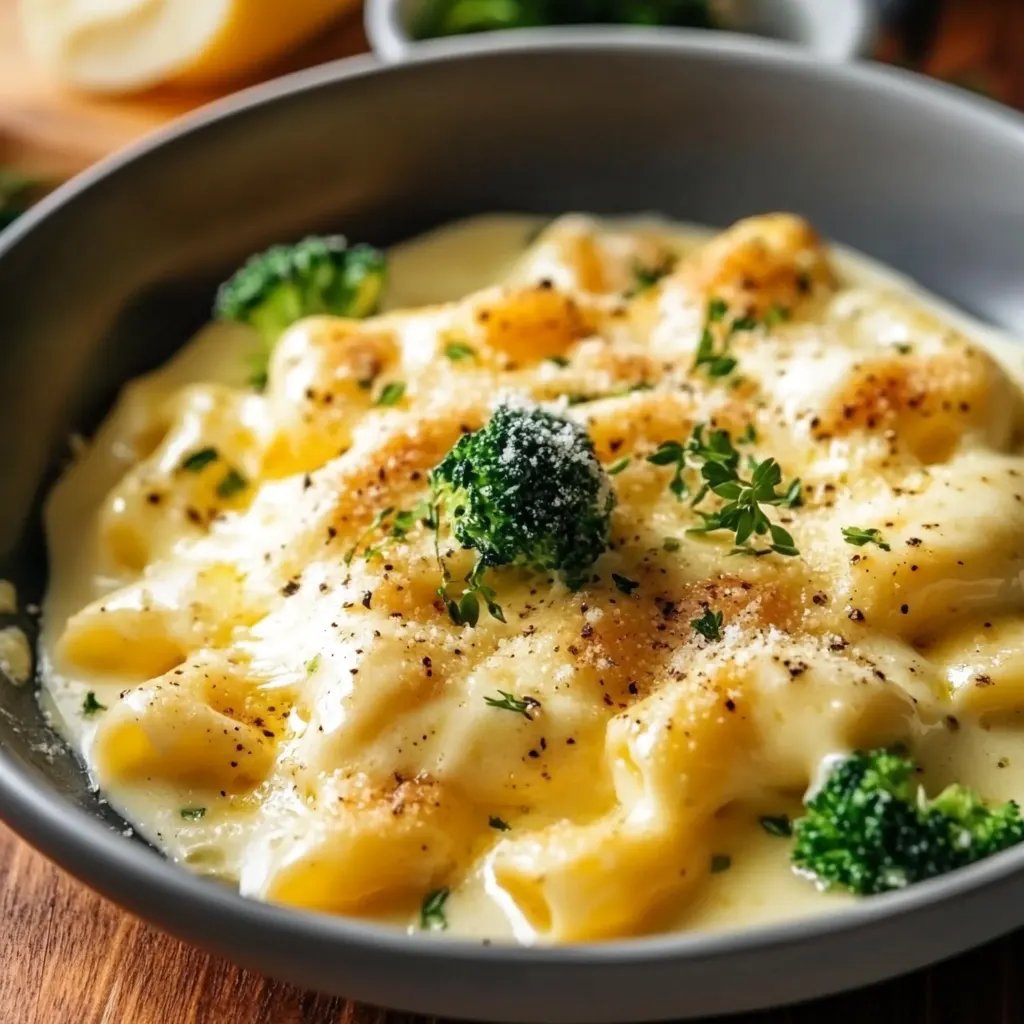 Cremiger Nudelauflauf mit Sauce Hollandaise