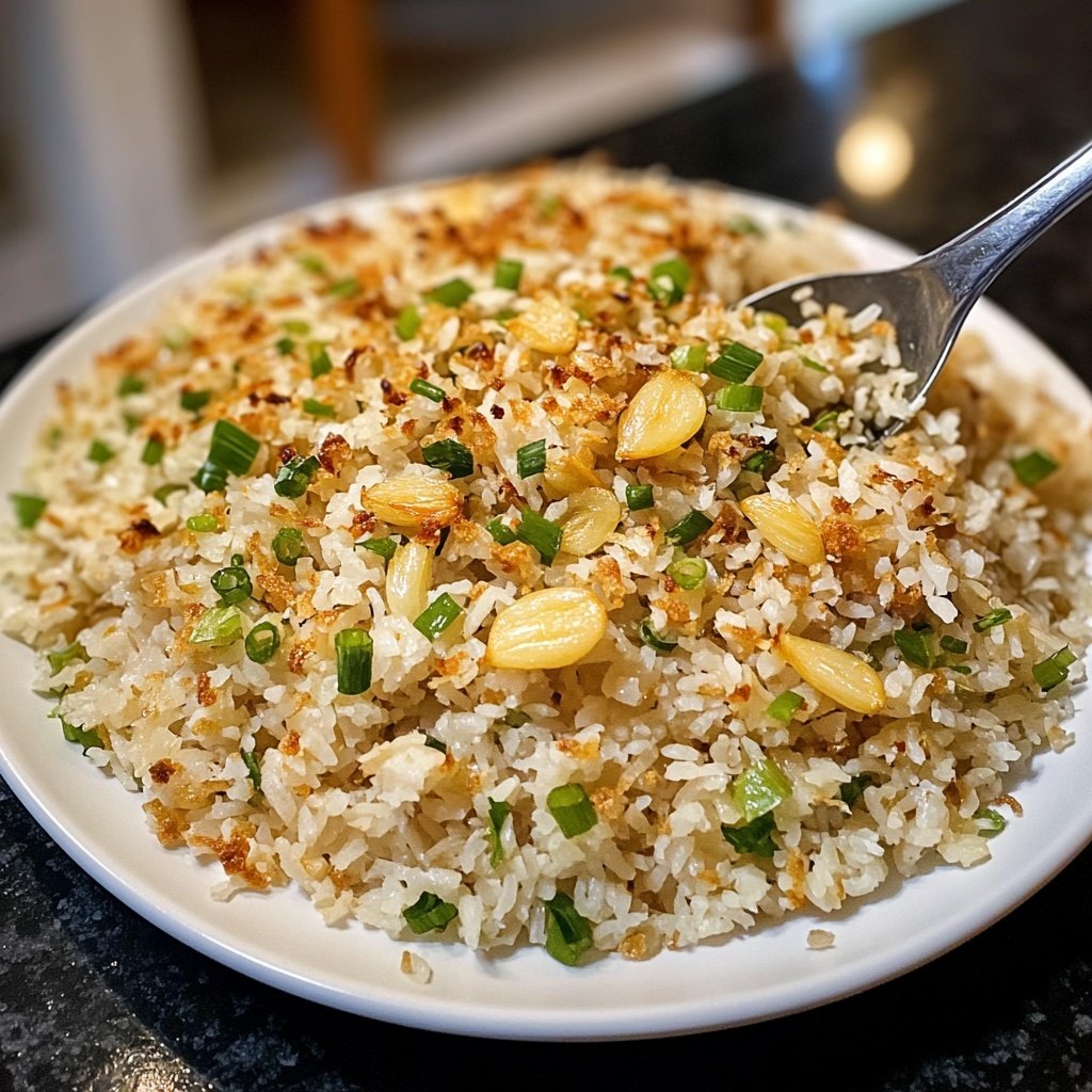 Gebratener Reis mit Knoblauch