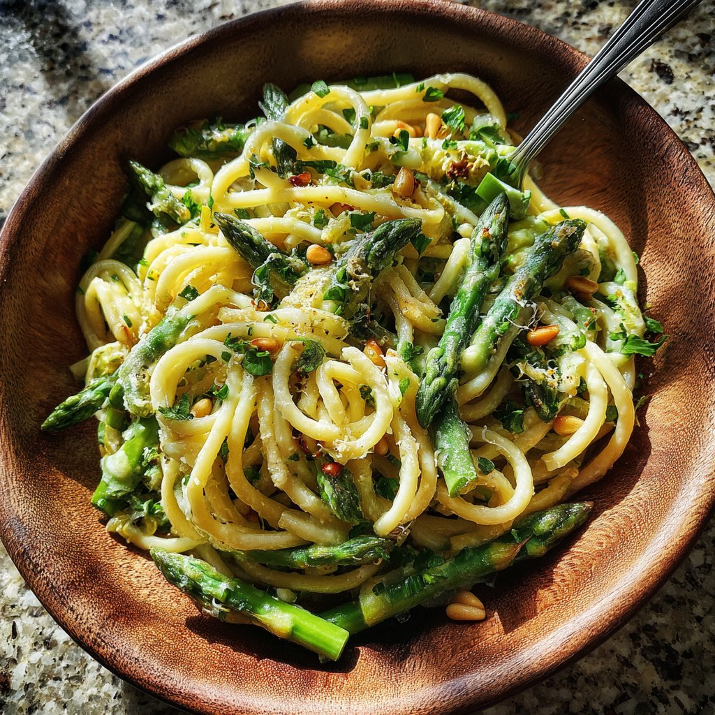 Grüner Spargel Pasta