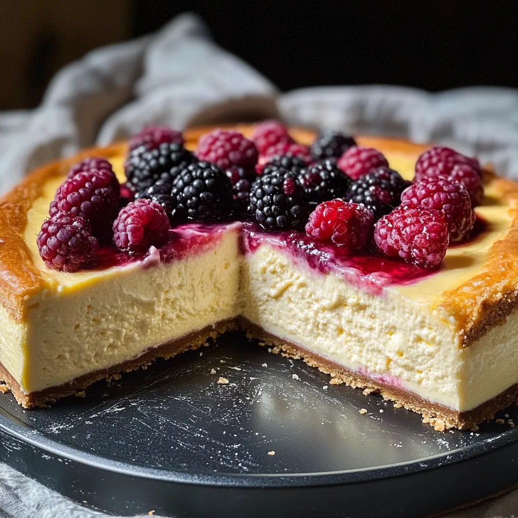Großer und cremiger New Yorker Käsekuchen