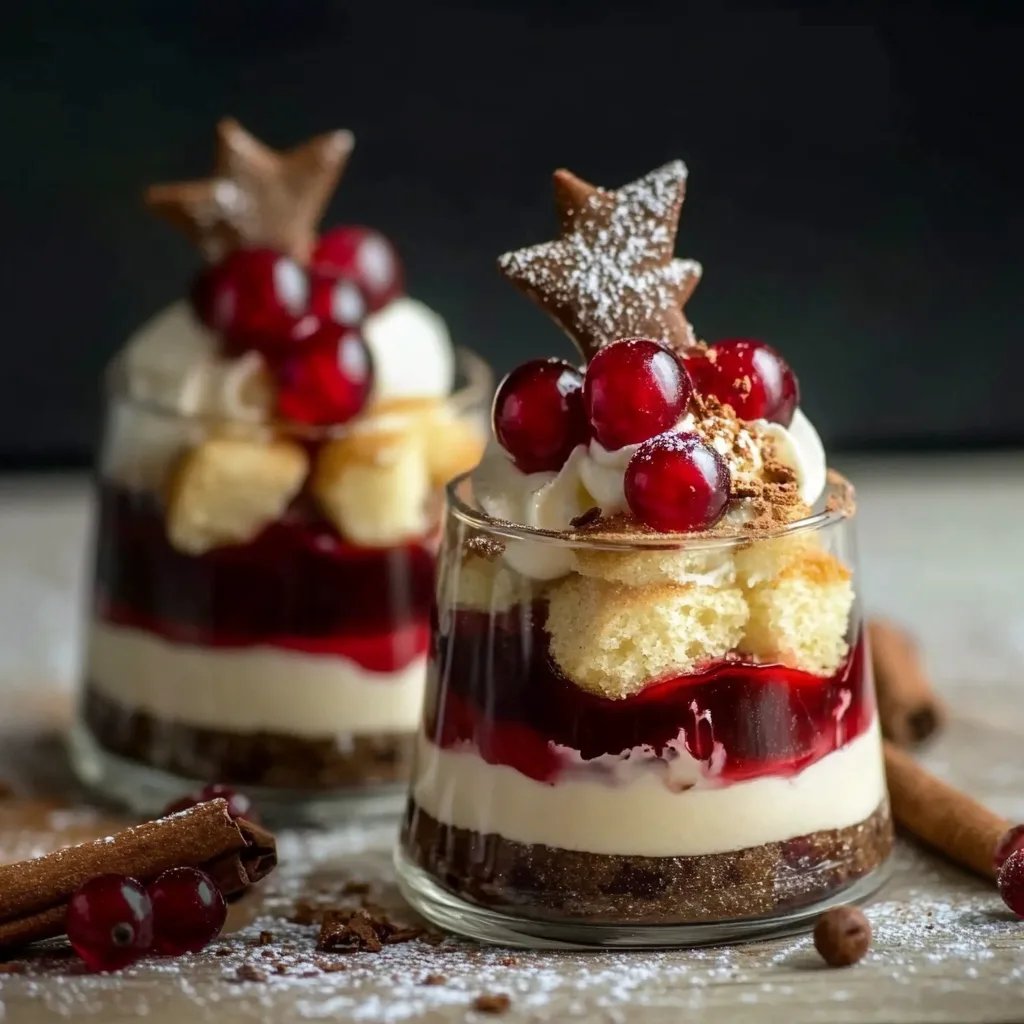 Festliche Weihnachts-Dessertbecher
