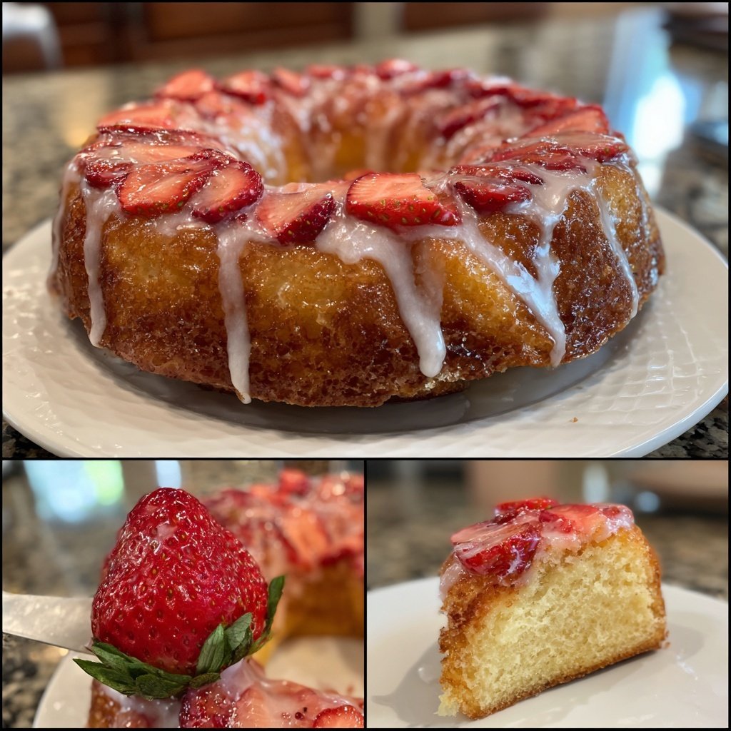 Erdbeerkuchen Mit Vanille Glasur