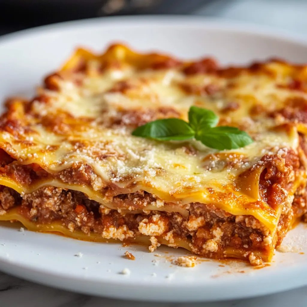 Klassische Lasagne Bolognese mit Bechamelsoße