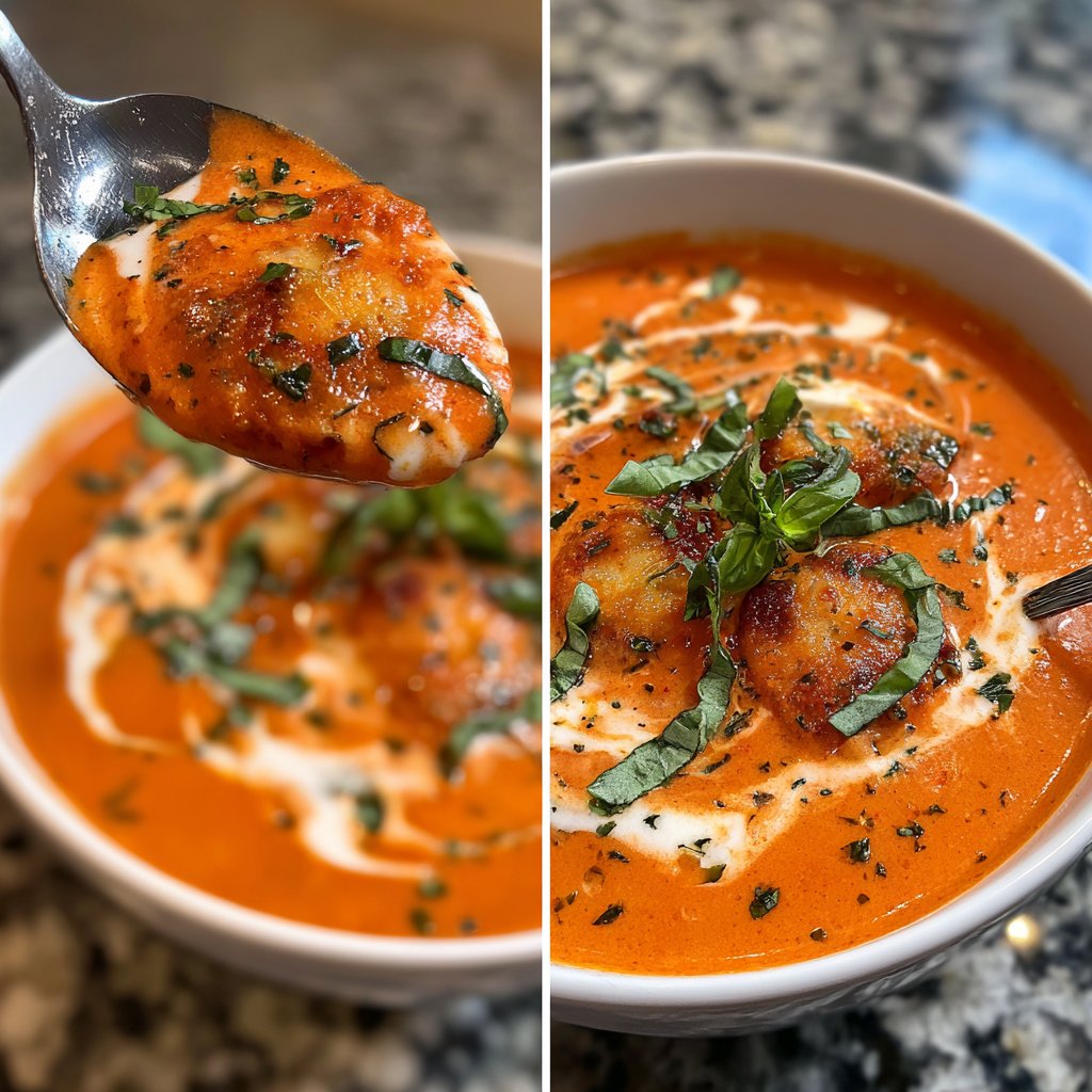 Tomatensuppe mit Knoblauch