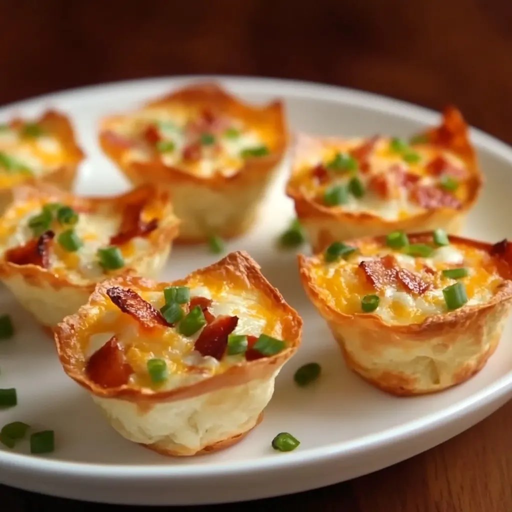 Knusprige Jalapeño-Popper-Wonton-Cups