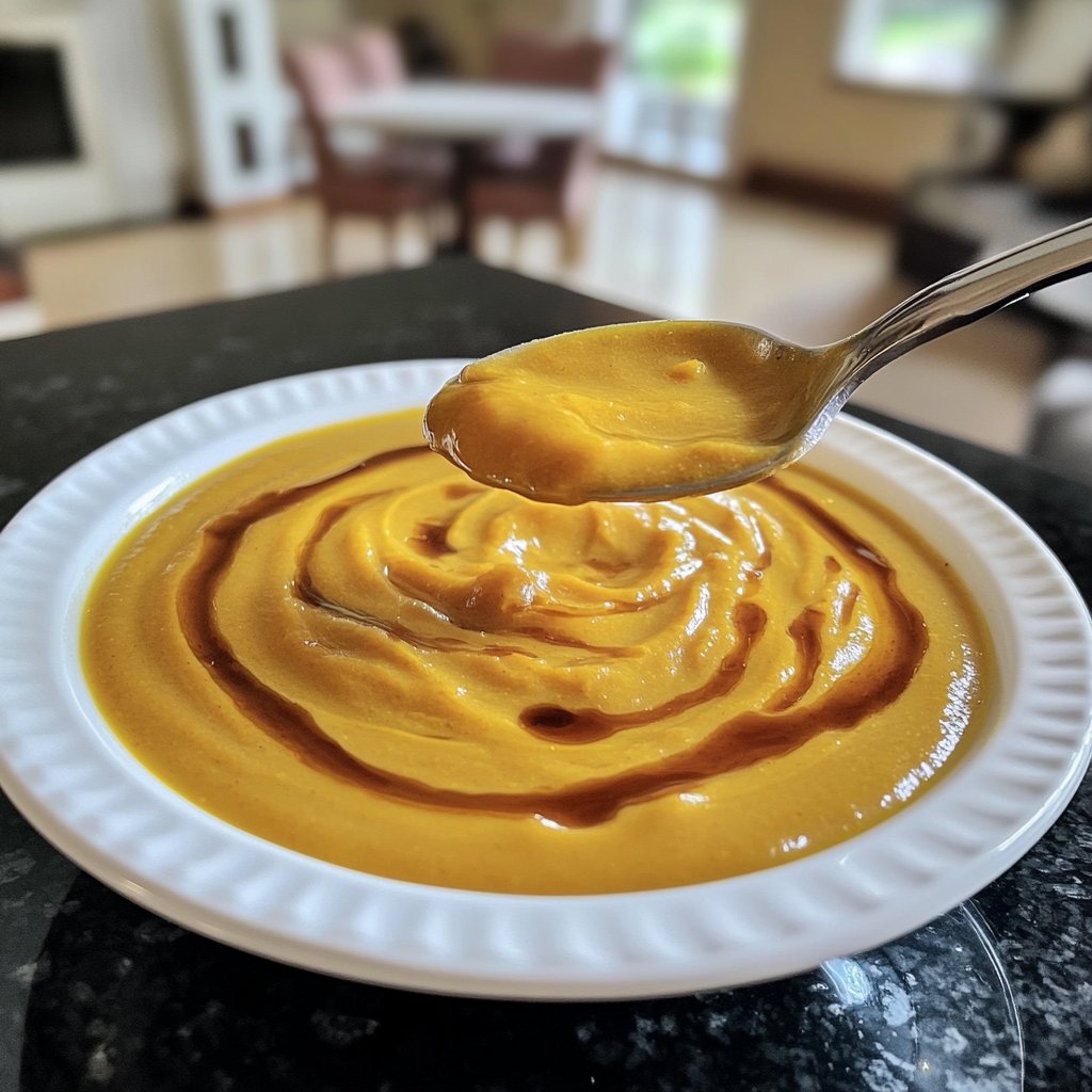 Kürbissuppe mit Kürbiskernöl