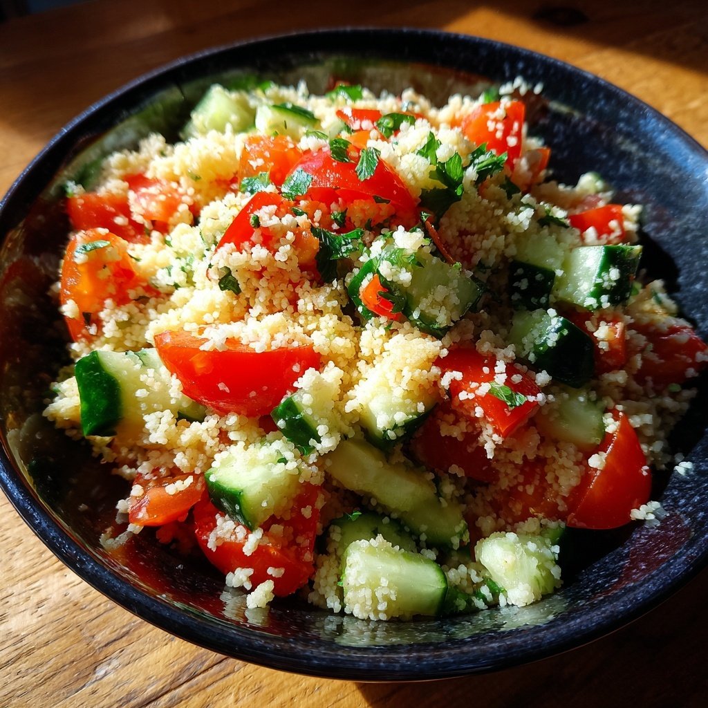 Couscous mit Tomaten und Gurke