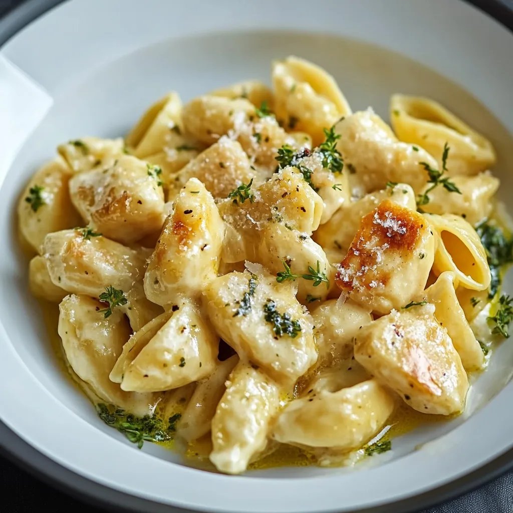 Cremige Hähnchen Brokkoli Pasta