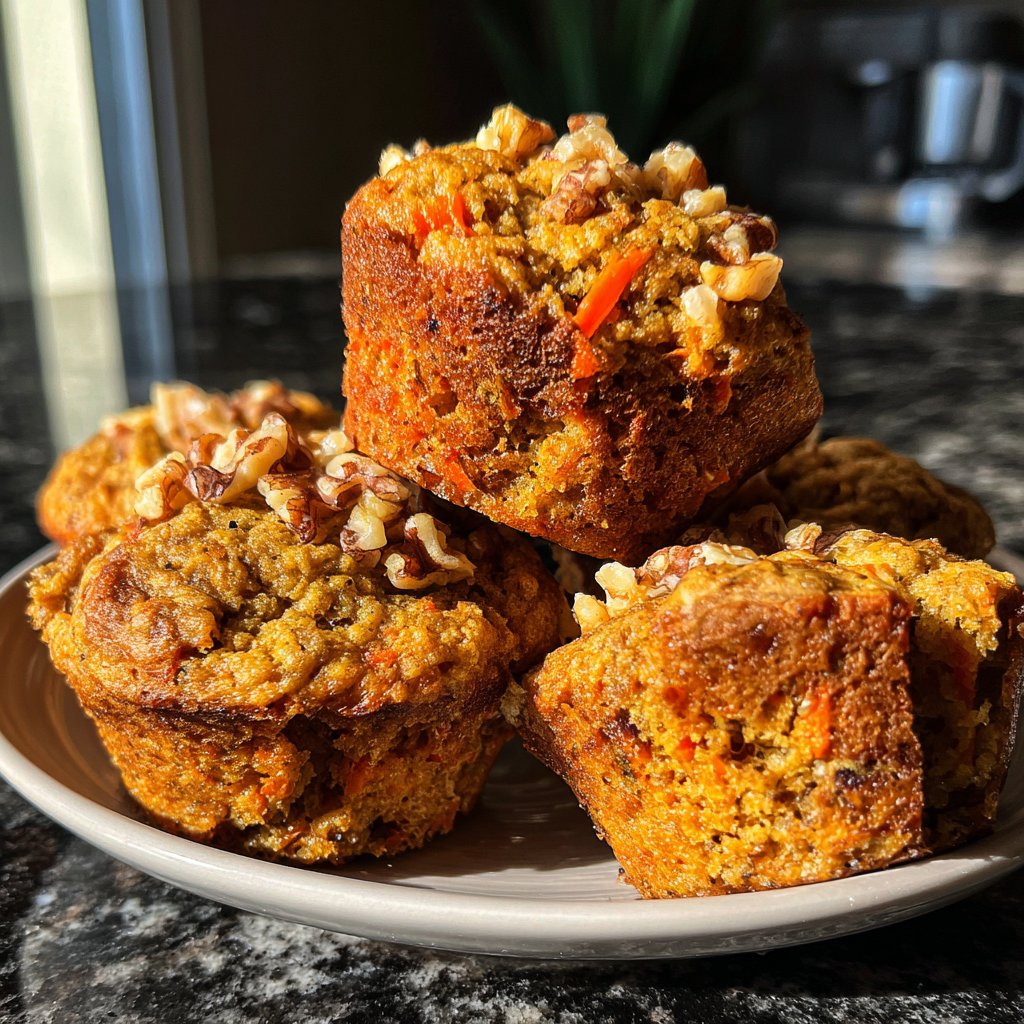 Saftige Karottenmuffins ohne Zucker