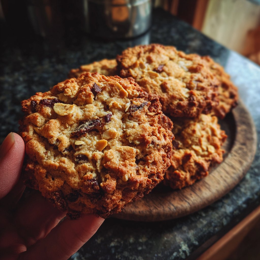Cookies mit Haferflocken und Mandelsplittern